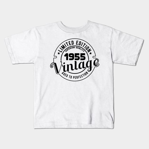 1955 VINTAGE - 66Th BIRTHDAY GIFT Kids T-Shirt by KC Happy Shop